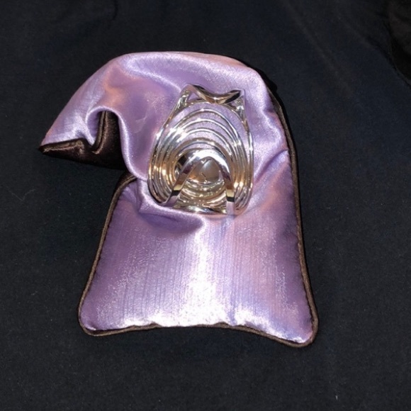 Swarovski Crystal silver bangle cuff bangle bracelet with multi color crystals. - Picture 8 of 8